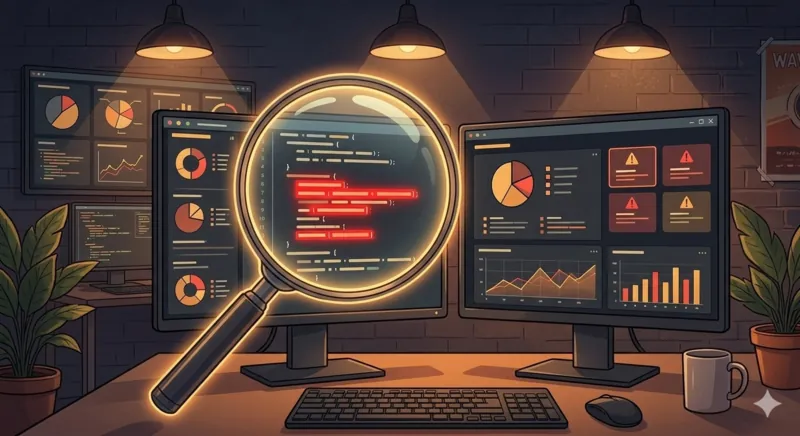 Un expert analyse les résultats d'un audit de sécurité sur un écran