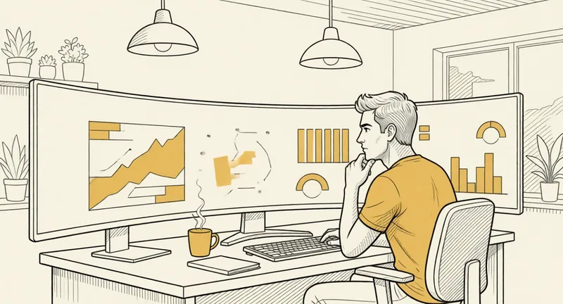 Un développeur analyse des métriques de qualité de code sur un tableau de bord