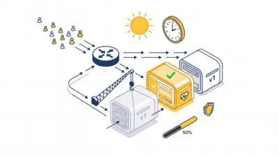 Un déploiement progressif bascule le trafic vers la nouvelle version d'une application sans interruption de service