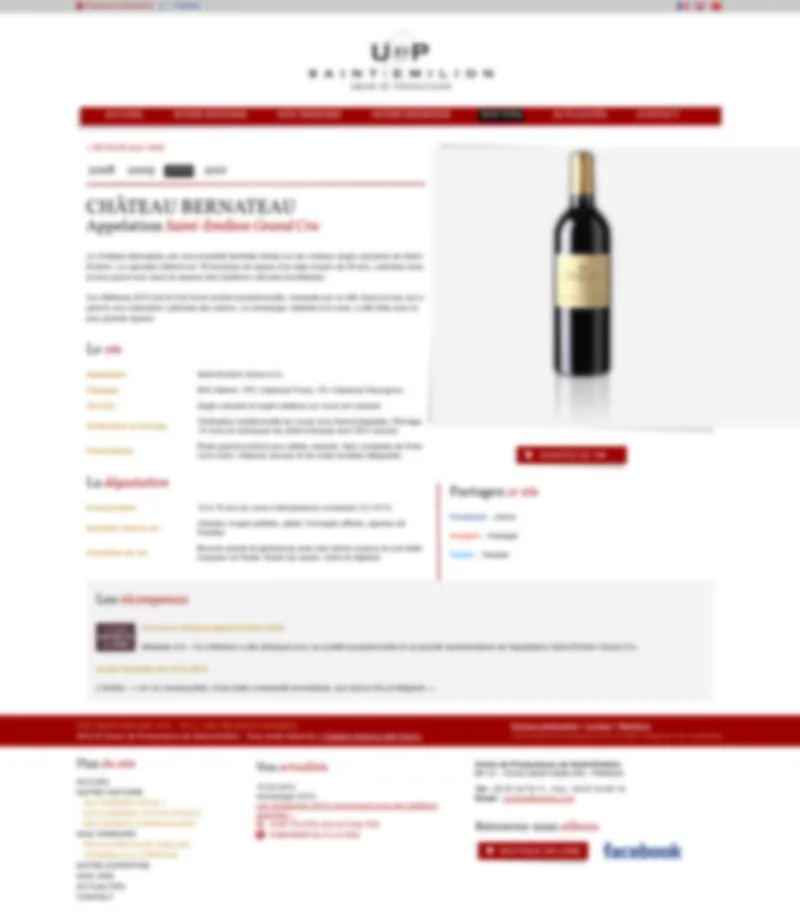 Fiche millésime d'un vin Saint-Émilion Grand Cru : description, cépages, dégustation, photo de la bouteille et récompenses.