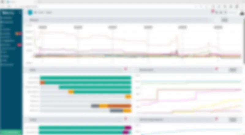 Tableau de bord trésorerie : graphiques de suivi financier, barres de progression des ventes et courbes de charges par programme.