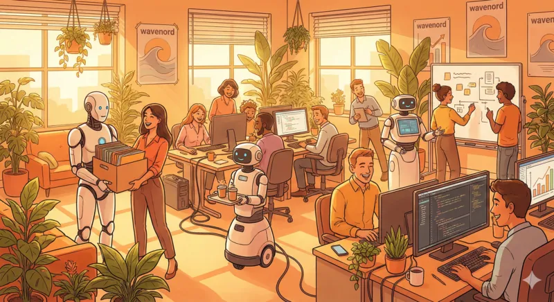 Une équipe intègre l'intelligence artificielle dans ses processus de travail.