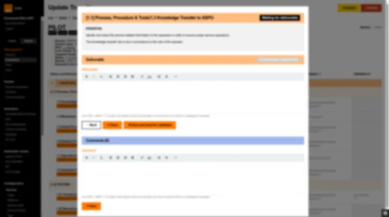 Détail d'un service : métriques QoS, dépendances et historique des événements.