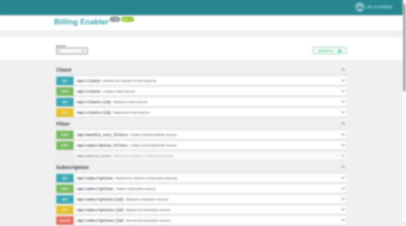 Documentation de l'API : endpoints pour la gestion des clients, filtres et abonnements.