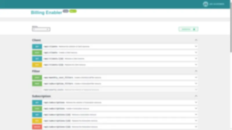 Documentation de l'API : endpoints pour la gestion des clients, filtres et abonnements.