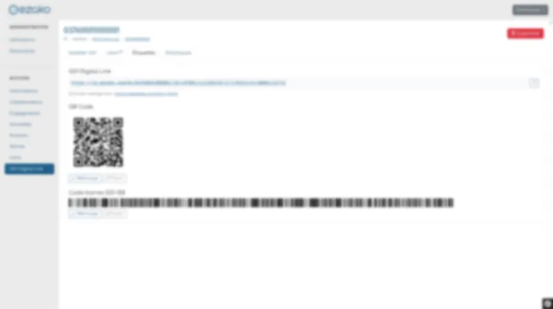 Gestion GS1 Digital Link : génération de QR Code et code-barres GS1-128 pour un produit.