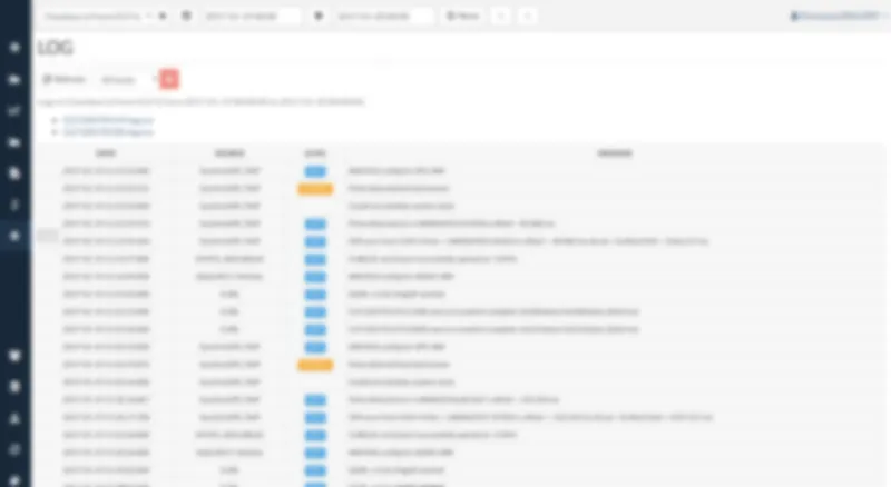 Journal d'événements : liste chronologique des alertes capteurs avec types, niveaux et messages détaillés.